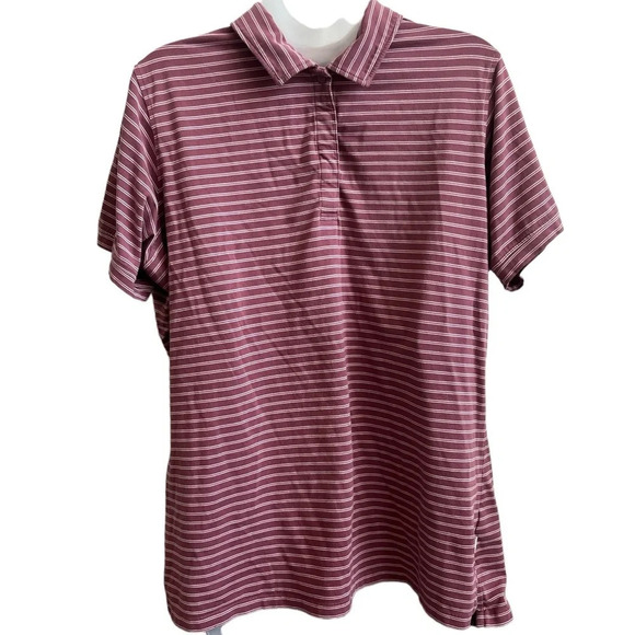 Men’s Oobe Striped Collared, Short Sleeve, Side Slit Polo - Picture 2 of 11